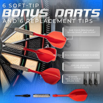 Franklin Sports Soft Tip Electronic Dartboard Set with Digital Scoreboard