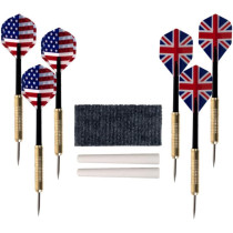 Trademark Poker Dart Board Cabinet Set with 18 Board & 6 Steel Darts