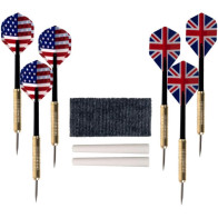 Trademark Poker Dart Board Cabinet Set with 18 Board & 6 Steel Darts