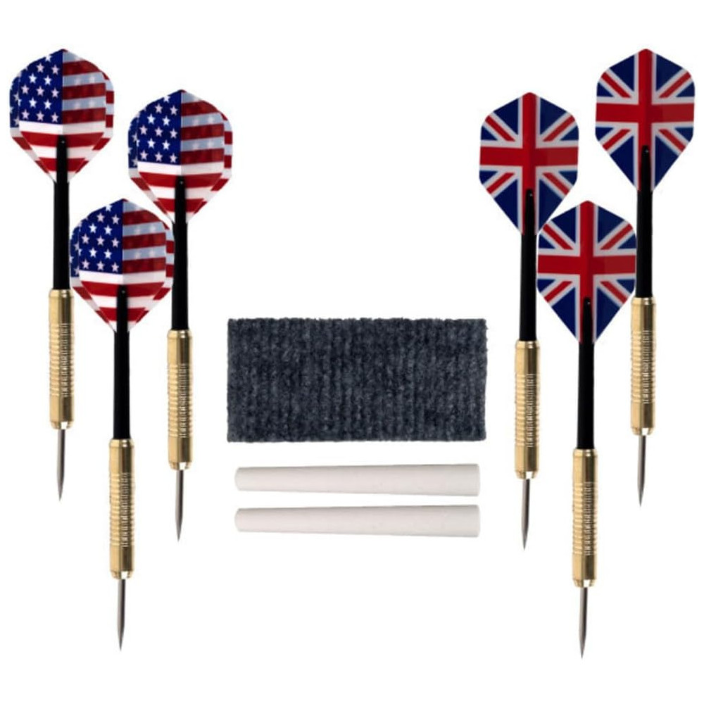 Trademark Poker Dart Board Cabinet Set with 18 Board & 6 Steel Darts