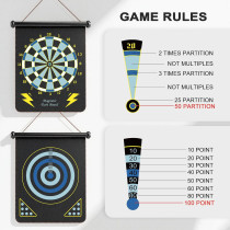 Magnetic Dart Board for Kids – Cool Gift & Stocking Stuffer, Blue