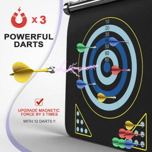 Magnetic Dart Board for Kids – Cool Gift & Stocking Stuffer, Blue