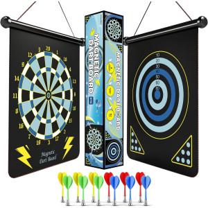 Magnetic Dart Board for Kids – Cool Gift & Stocking Stuffer, Blue