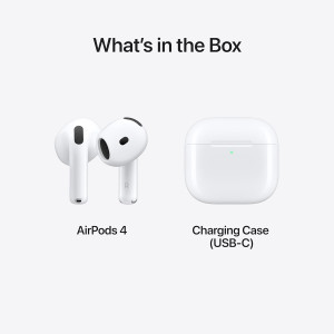 Apple AirPods 4 Wireless Earbuds with Spatial Audio & USB-C Charging