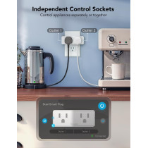 Govee Dual Smart Plug 4-Pack, WiFi & Bluetooth, Alexa & Google Ready