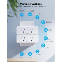 Govee Dual Smart Plug 4-Pack, WiFi & Bluetooth, Alexa & Google Ready
