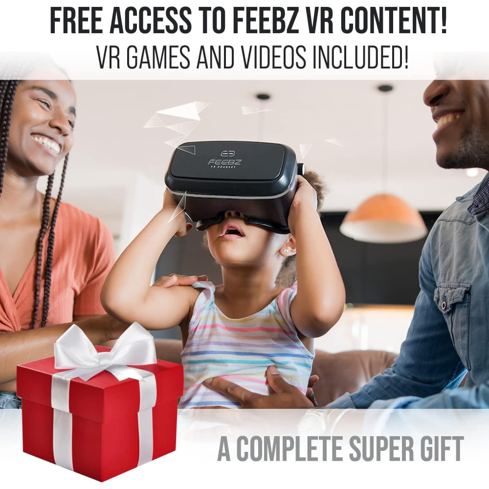 FEEBZ 3D VR Headset 2.0 for Kids with Android Remote – iPhone & Android