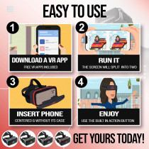 FEEBZ 3D VR Headset 2.0 for Kids with Android Remote – iPhone & Android