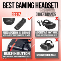 FEEBZ 3D VR Headset 2.0 for Kids with Android Remote – iPhone & Android