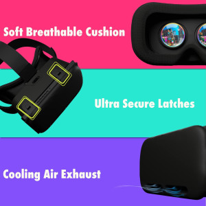 Orzly VR Headset for Nintendo Switch & OLED – Adjustable Lens, Black