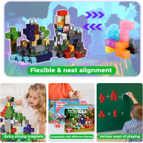 200 PCS Magnetic Blocks - STEM Building Toys for Kids Age 3+