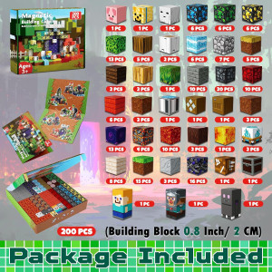 200 PCS Magnetic Blocks - STEM Building Toys for Kids Age 3+