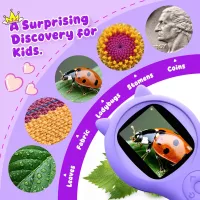 Microscope Pliable Enfant - Kit Science STEM Cadeau Fille 5-12 ans