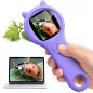 Microscope Portable Mini pour Enfants - Jouet Éducatif STEM Cadeau Anniversaire Noël Filles 5-12 Ans (Violet)