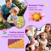 Kids Mini Pocket Microscope - STEM Science Toy for Ages 5-12 (Purple)