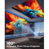 CLOKOWE Mini Projector WiFi Bluetooth 1080P Smart Portable w/ Auto Keystone