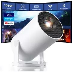 Mini Projecteur CLOKOWE WiFi Bluetooth, 1080P, Rotation 180°