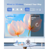 Magcubic Mini Projector 4K WiFi 6 Bluetooth 5.4 Portable with 5W Speaker