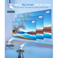 Magcubic Mini Projector 4K WiFi 6 Bluetooth 5.4 Portable with 5W Speaker