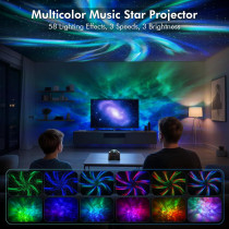 Rossetta Galaxy Projector with Bluetooth Speaker, Timer & Night Light