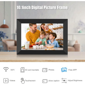 Cadre Photo Numérique WiFi 10,1 HD IPS Tactile avec App