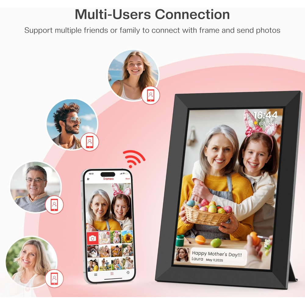 Cadre Photo Numérique Frameo 10,1 WiFi HD IPS 32GB