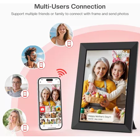 Cadre Photo Numérique Frameo 10,1 WiFi HD IPS 32GB