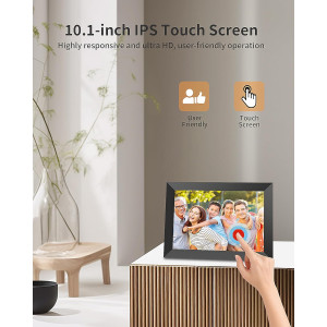 Frameo 10.1 Digital Photo Frame w/ WiFi, Touchscreen & Instant Sharing