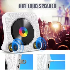 Lecteur CD Bluetooth Portable Gueray avec Radio FM et USB