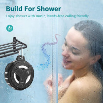 EBODA Waterproof Bluetooth Shower Speaker with LED Light & True Wireless