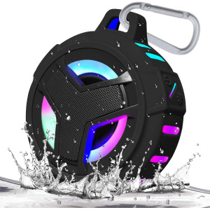 EBODA Waterproof Bluetooth Shower Speaker with LED Light & True Wireless