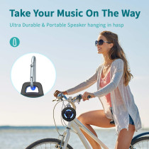 EBODA Waterproof Bluetooth Shower Speaker with LED Light & True Wireless