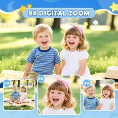 Caméra Enfant HD Desuccus avec Carte 32GB - Jouet Noël Anniversaire Garçons Filles 3-9 ans (Bleu)