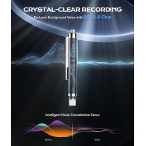 64GB Voice Recorder w/ AI Noise Reduction, 7200Hrs & 90-Day Storage