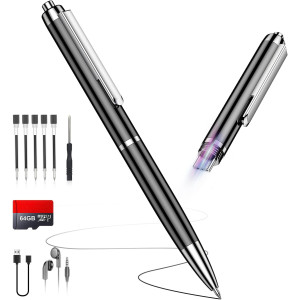 Enregistreur Vocal 64GB Type-C, Réduction Bruit IA, 90 Jours