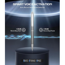 64GB Voice Recorder w/ AI Noise Reduction, 7200Hrs & 90-Day Storage