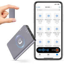64GB Digital Voice Recorder - 40H Voice Activated with AI Noise Reduction