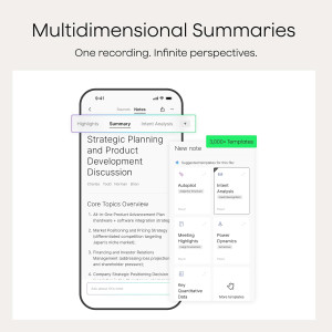 Plaud Note AI Voice Recorder - 112 Lang, 64GB, Transcribe & Summarize