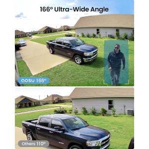 aosu Wireless Outdoor Security Camera, 2K HD, 240-Day Battery, No Sub