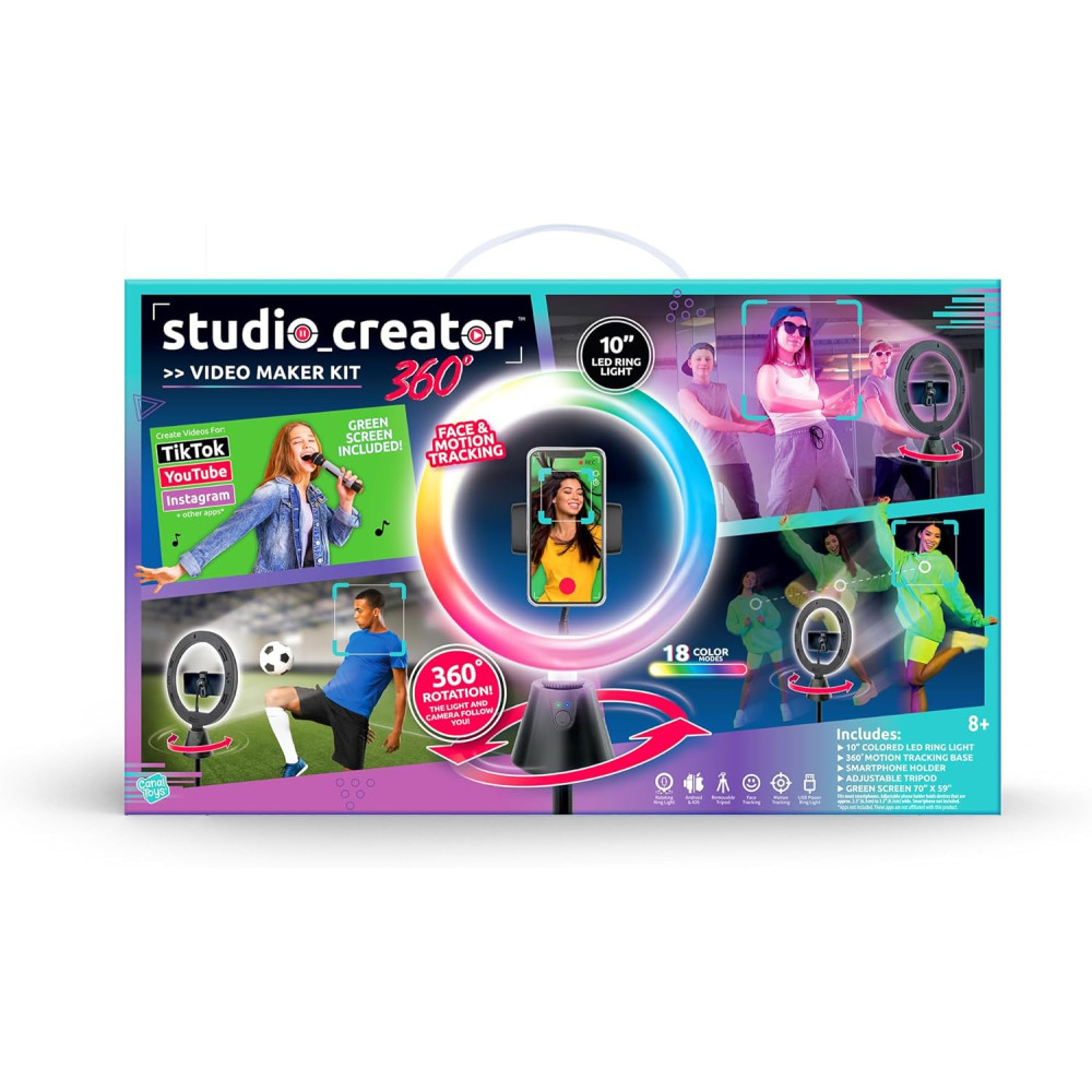 Canal Toys Studio Creator 360 - Kit Vidéo, Green Screen & Trépied