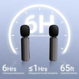 Microphone Lavalier Sans Fil 2 en 1 pour iPhone & Android