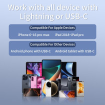 Microphone Lavalier Sans Fil 2 en 1 pour iPhone & Android