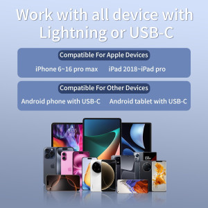 Microphone Lavalier Sans Fil 2 en 1 pour iPhone & Android