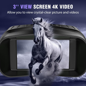 4K Night Vision Goggles with 5000mAh Battery & 32GB Storage - Black