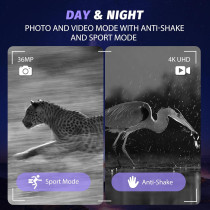 4K Night Vision Goggles with 5000mAh Battery & 32GB Storage - Black