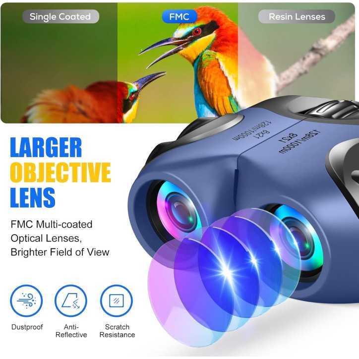 LET'S GO! Kids' Compact High-Resolution Shockproof Binoculars for Outdoor Adventures LET'S GO! Kids' Compact High-Resolution Shockproof Binoculars for Outdoor Adventures