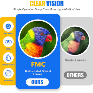 LET'S GO! Compact High-Resolution Shockproof Binoculars for Kids