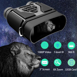 Night Vision Goggles 8X Zoom – Rechargeable Hunting & Camping Gear Gift