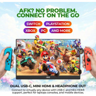 AOC 16T20 15.6 FHD Portable Monitor with USB-C, HDMI & Speakers