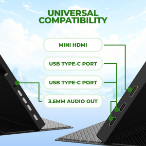 AOC 16T20 15.6 FHD Portable Monitor with USB-C, HDMI & Speakers